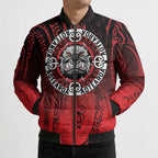 Aotearoa Bulldog Bomber Puffer Jacket New Zealand Kowhaiwhai Tribal - Aussie Hoodie