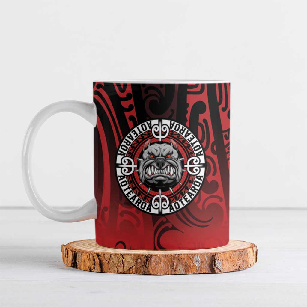 Aotearoa Bulldog Ceramic Mug New Zealand Kowhaiwhai Tribal - Aussie Hoodie