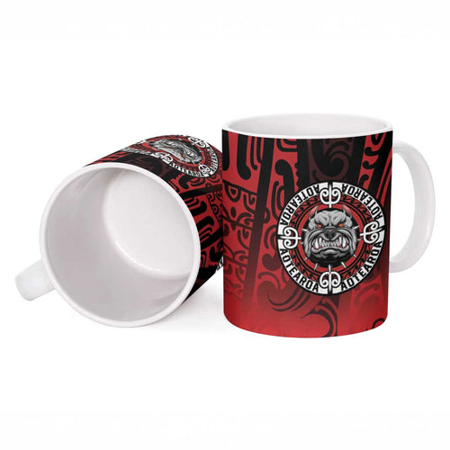 Aotearoa Bulldog Ceramic Mug New Zealand Kowhaiwhai Tribal - Aussie Hoodie