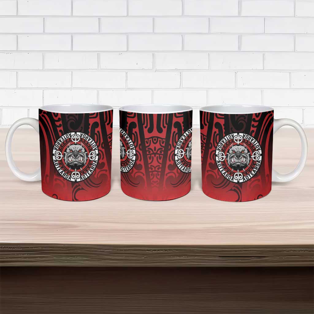 Aotearoa Bulldog Ceramic Mug New Zealand Kowhaiwhai Tribal - Aussie Hoodie