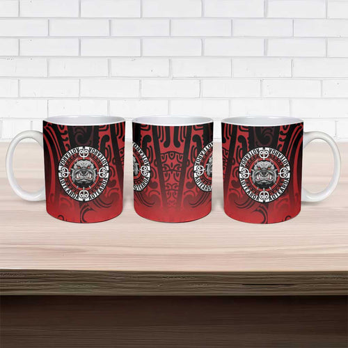 Aotearoa Bulldog Ceramic Mug New Zealand Kowhaiwhai Tribal - Aussie Hoodie