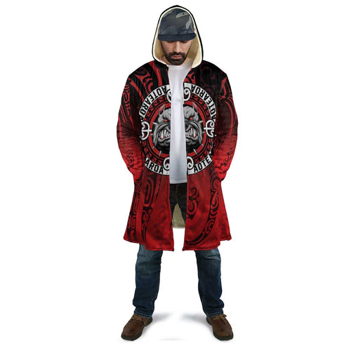Aotearoa Bulldog Cloak New Zealand Kowhaiwhai Tribal - Aussie Hoodie