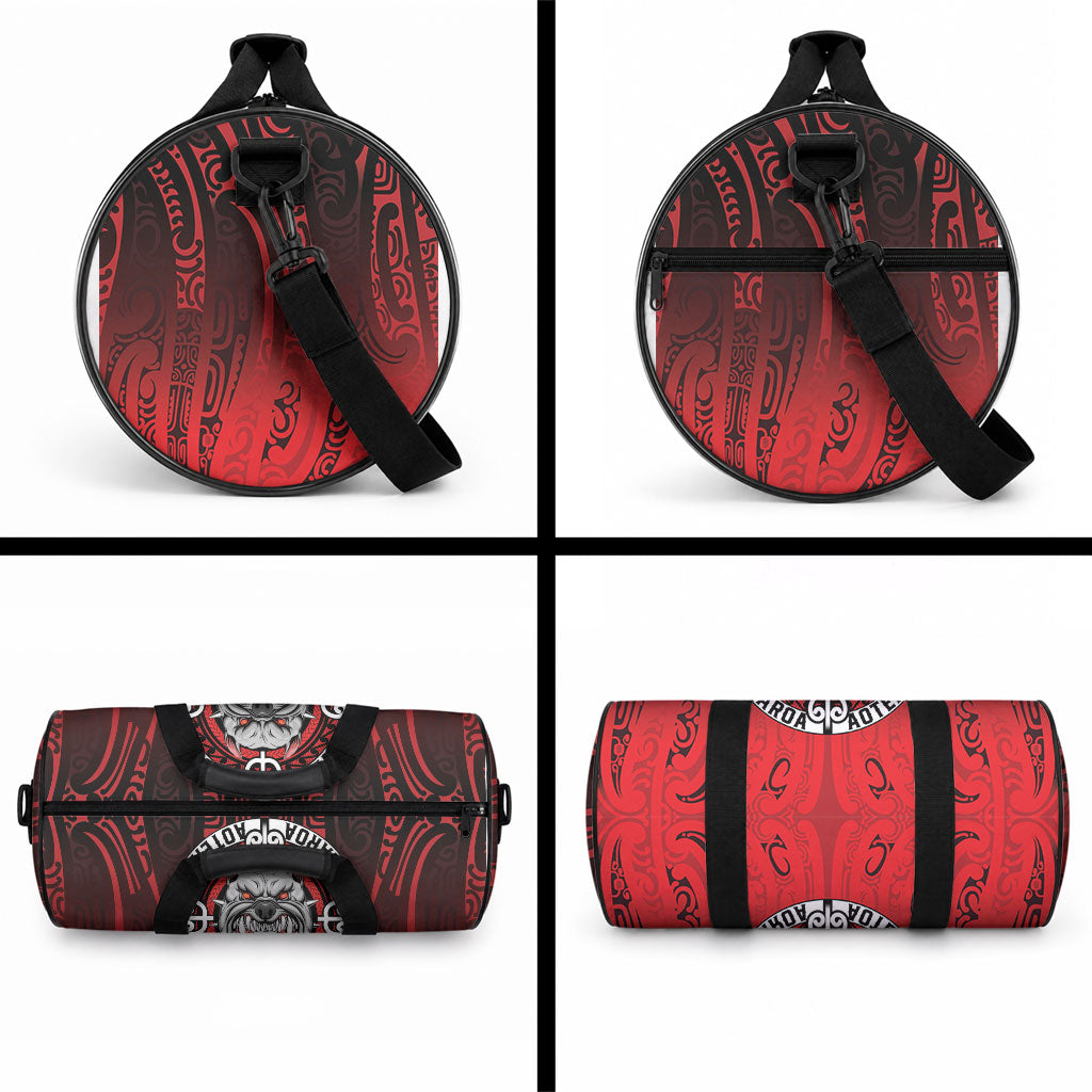 Aotearoa Bulldog Duffle Bag New Zealand Kowhaiwhai Tribal