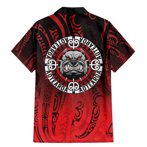 Aotearoa Bulldog Family Matching Mermaid Dress and Hawaiian Shirt New Zealand Kowhaiwhai Tribal