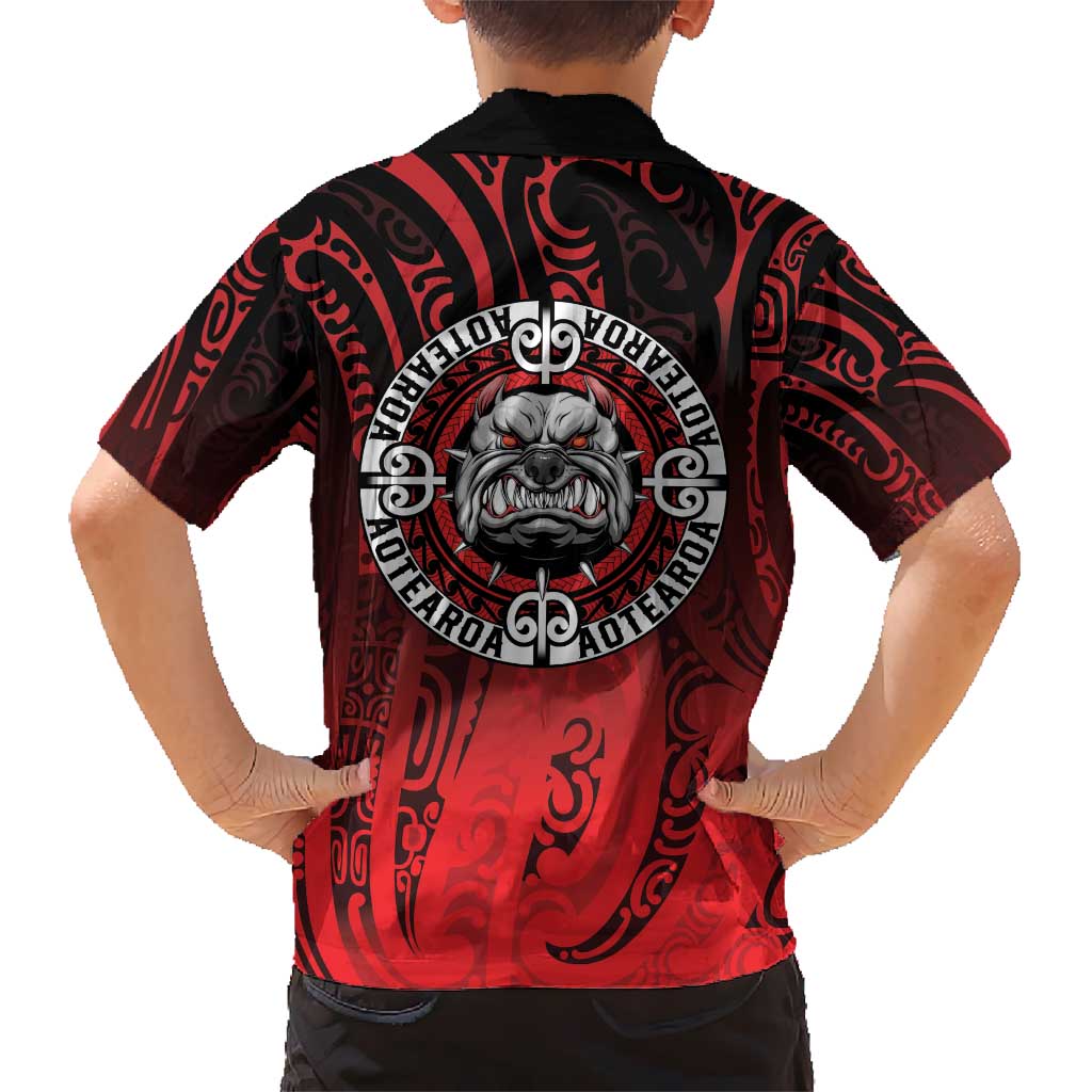 Aotearoa Bulldog Hawaiian Shirt New Zealand Kowhaiwhai Tribal