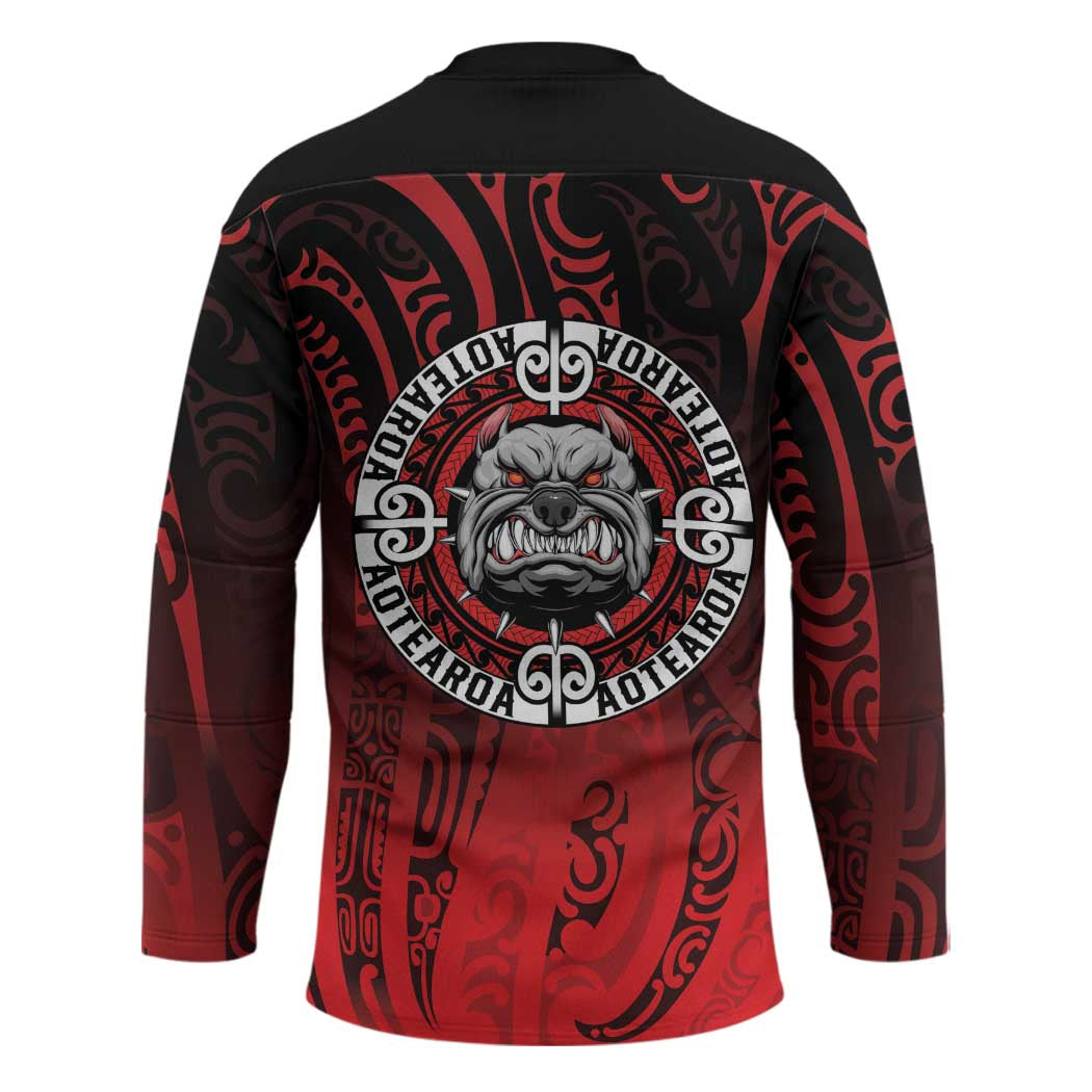 Aotearoa Bulldog Hockey Jersey New Zealand Kowhaiwhai Tribal - Aussie Hoodie