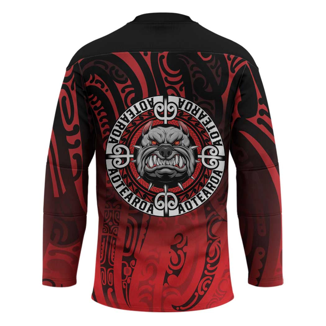 Aotearoa Bulldog Hockey Jersey New Zealand Kowhaiwhai Tribal - Aussie Hoodie