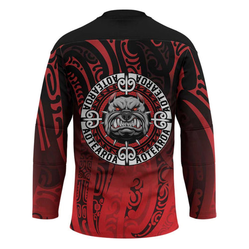 Aotearoa Bulldog Hockey Jersey New Zealand Kowhaiwhai Tribal - Aussie Hoodie