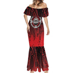 Aotearoa Bulldog Mermaid Dress New Zealand Kowhaiwhai Tribal
