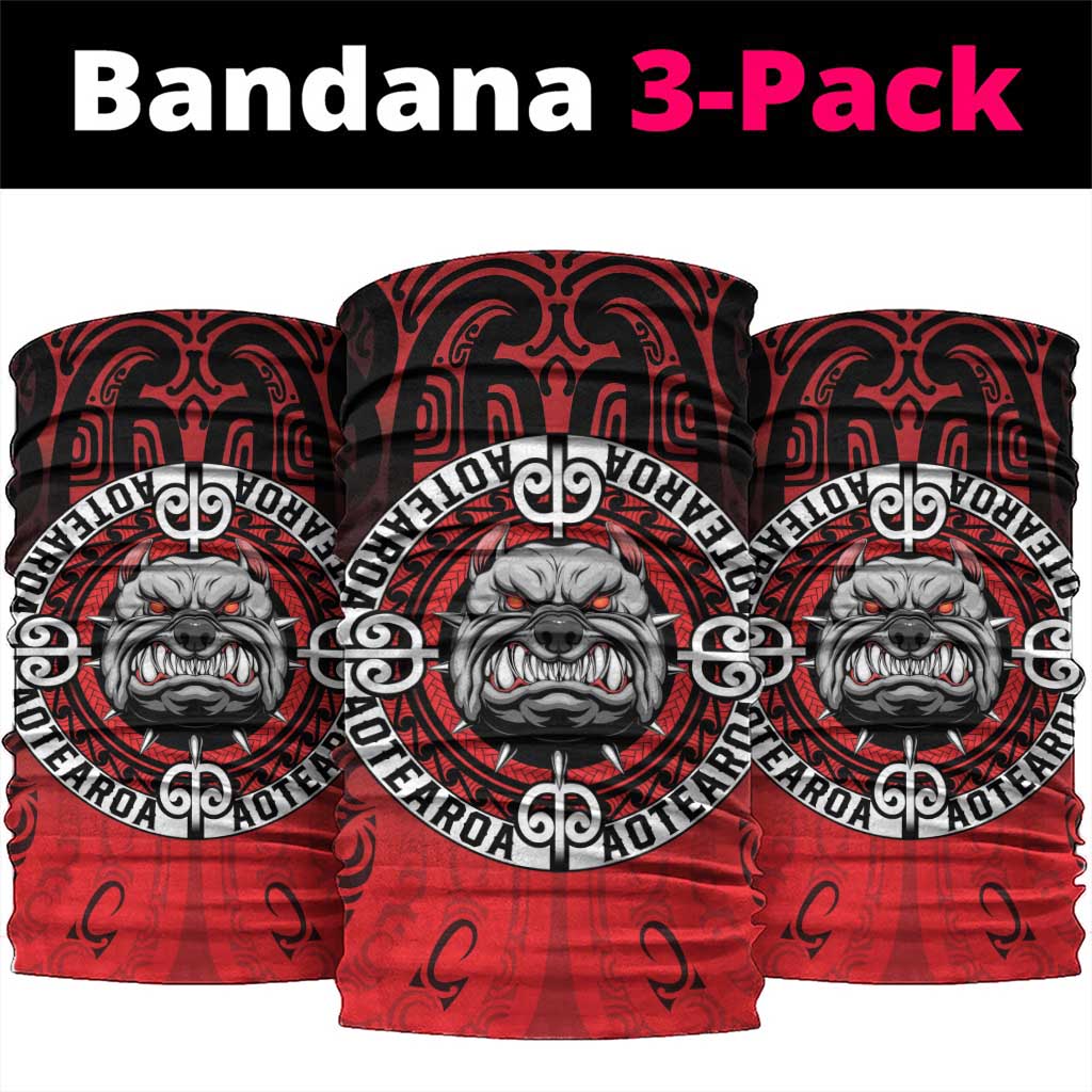 Aotearoa Bulldog Neck Gaiter New Zealand Kowhaiwhai Tribal - Aussie Hoodie