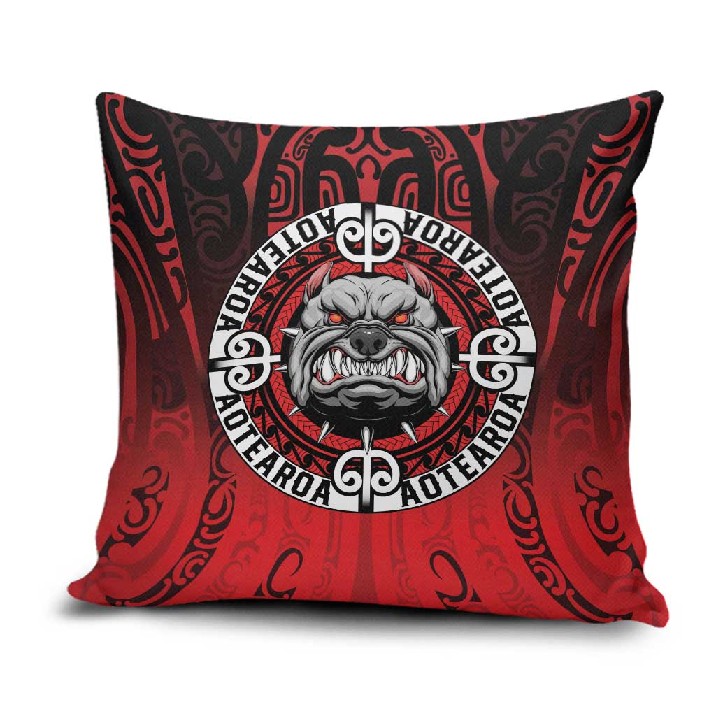 Aotearoa Bulldog Pillow Cover New Zealand Kowhaiwhai Tribal - Aussie Hoodie