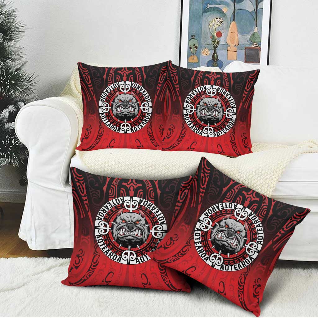 Aotearoa Bulldog Pillow Cover New Zealand Kowhaiwhai Tribal - Aussie Hoodie