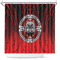 Aotearoa Bulldog Shower Curtain New Zealand Kowhaiwhai Tribal