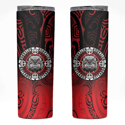 Aotearoa Bulldog Skinny Tumbler New Zealand Kowhaiwhai Tribal