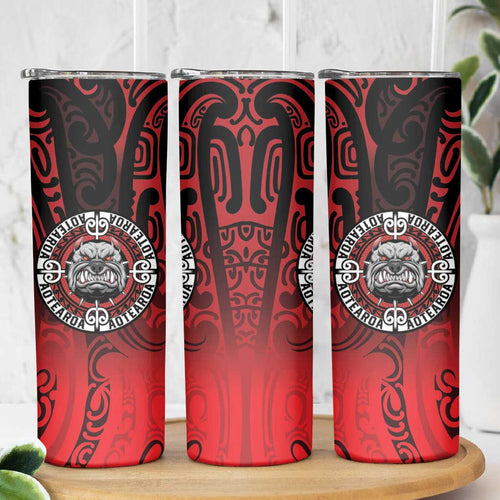 Aotearoa Bulldog Skinny Tumbler New Zealand Kowhaiwhai Tribal