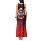 Aotearoa Bulldog Tank Maxi Dress New Zealand Kowhaiwhai Tribal