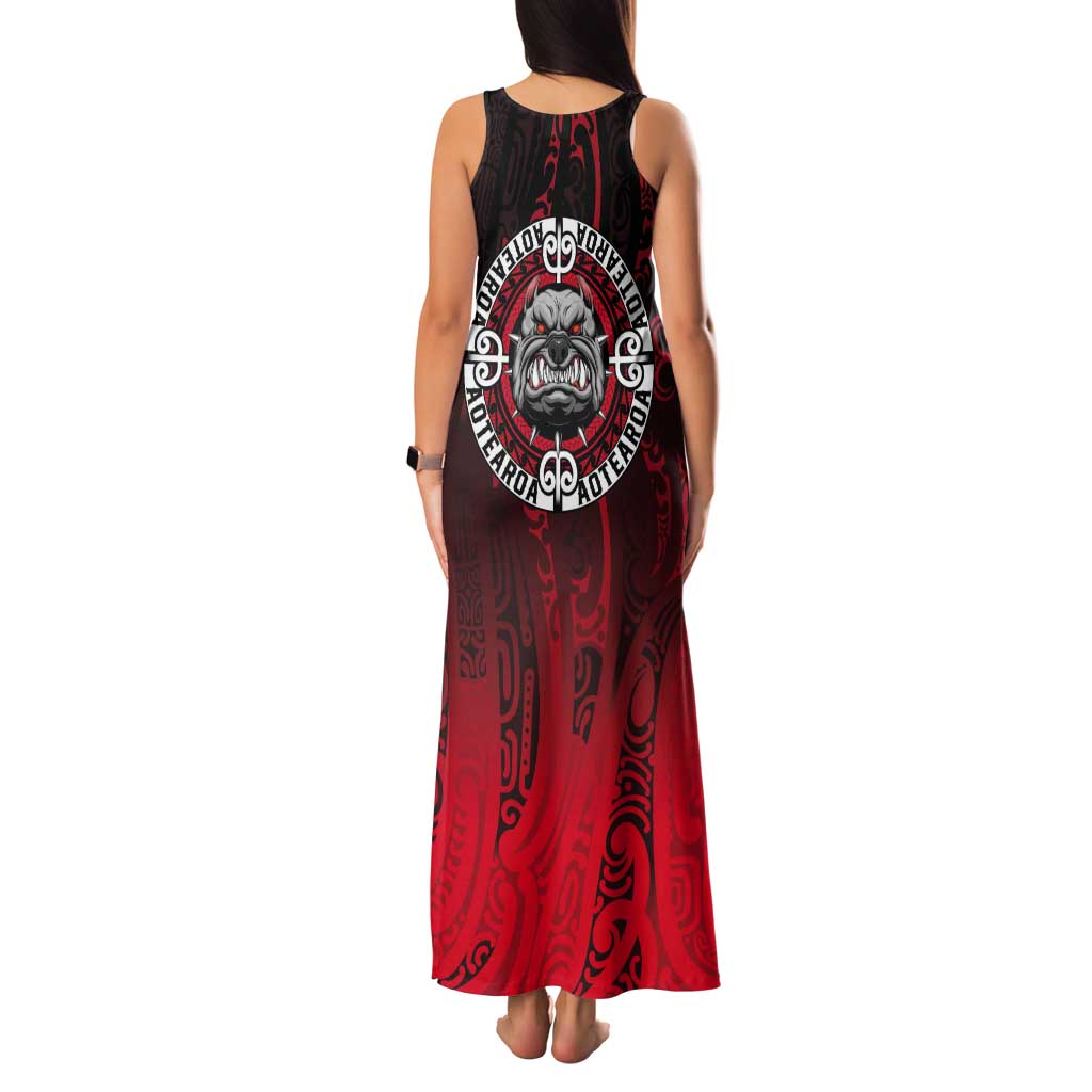 Aotearoa Bulldog Tank Maxi Dress New Zealand Kowhaiwhai Tribal