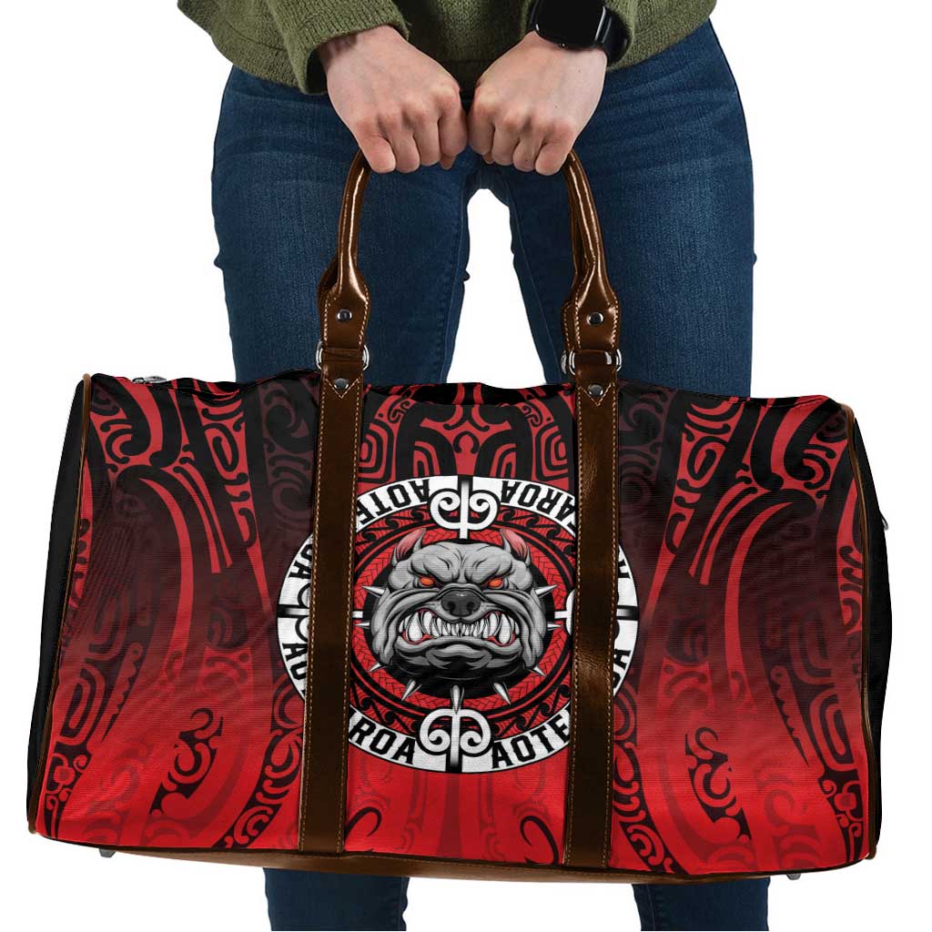 Aotearoa Bulldog Travel Bag New Zealand Kowhaiwhai Tribal - Aussie Hoodie