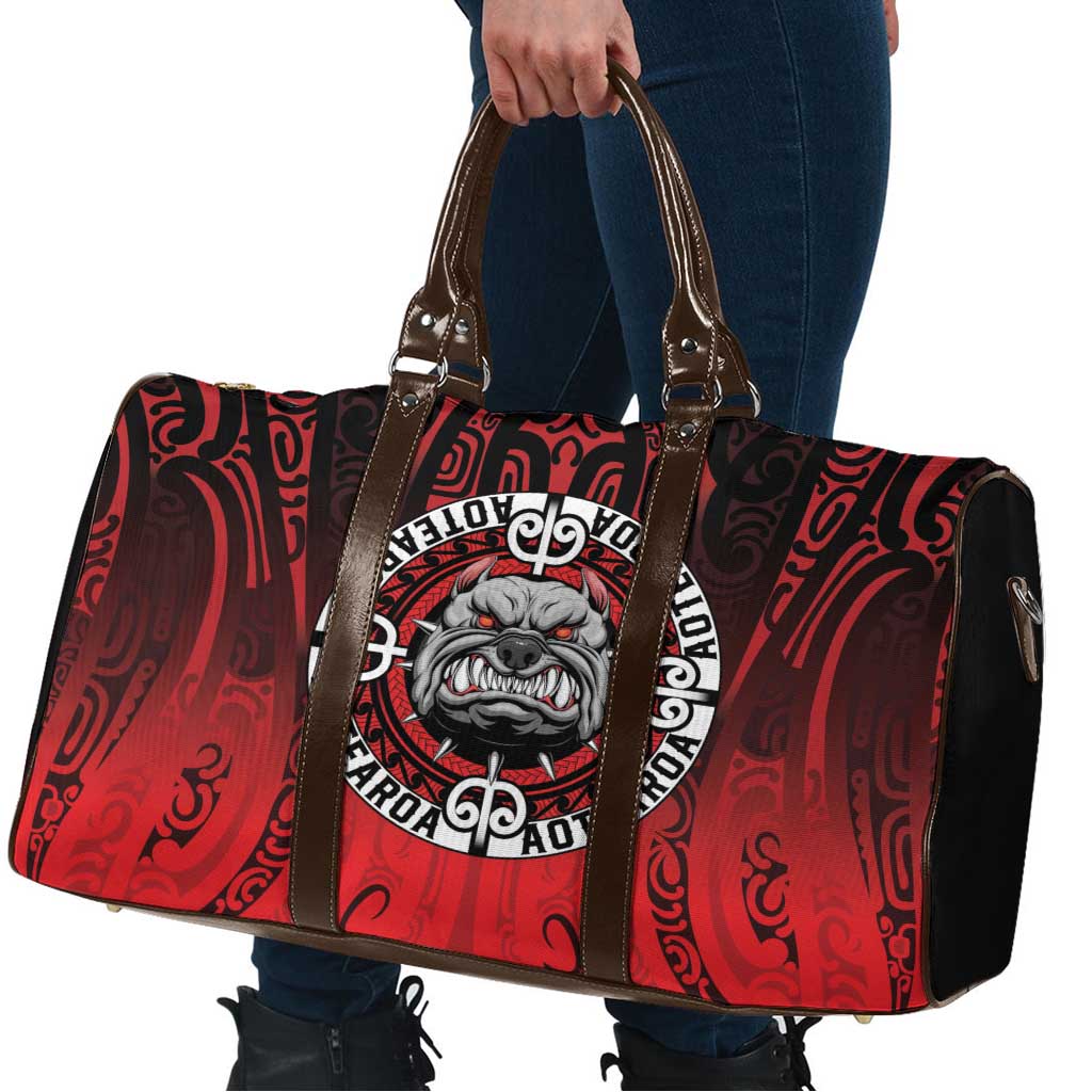 Aotearoa Bulldog Travel Bag New Zealand Kowhaiwhai Tribal - Aussie Hoodie