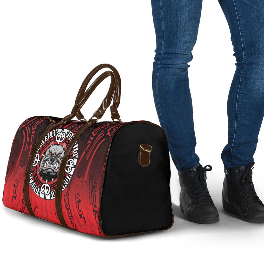 Aotearoa Bulldog Travel Bag New Zealand Kowhaiwhai Tribal - Aussie Hoodie