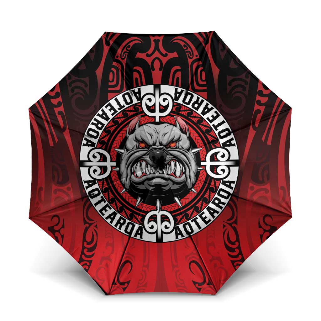Aotearoa Bulldog Umbrella New Zealand Kowhaiwhai Tribal - Aussie Hoodie