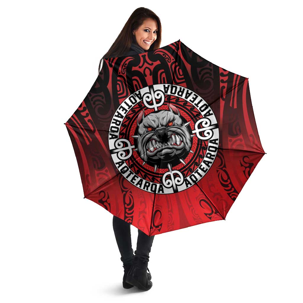 Aotearoa Bulldog Umbrella New Zealand Kowhaiwhai Tribal - Aussie Hoodie