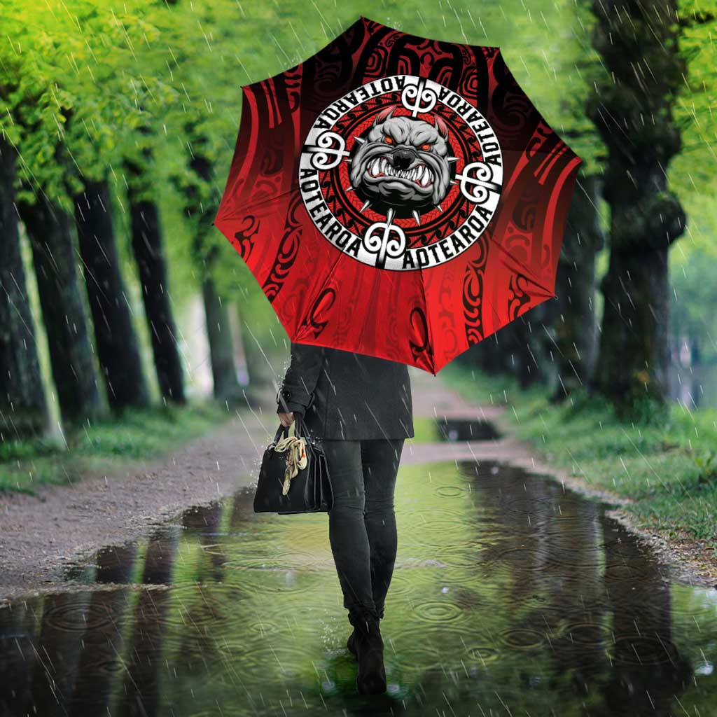Aotearoa Bulldog Umbrella New Zealand Kowhaiwhai Tribal - Aussie Hoodie