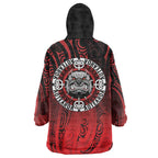 Aotearoa Bulldog Wearable Blanket Hoodie New Zealand Kowhaiwhai Tribal