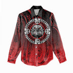 Aotearoa Bulldog Women Casual Shirt New Zealand Kowhaiwhai Tribal