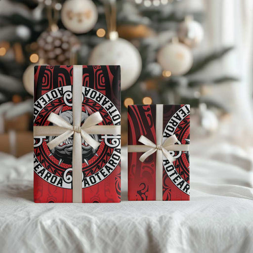 Aotearoa Bulldog Wrapping Paper New Zealand Kowhaiwhai Tribal - Aussie Hoodie