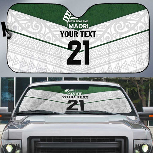 Custom New Zealand Maori Niho Taniwha Auto Sun Shade - Aussie Hoodie