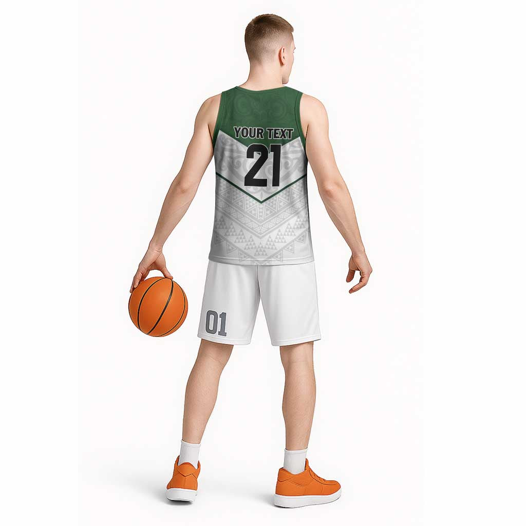 Custom New Zealand Maori Niho Taniwha Basketball Jersey - Aussie Hoodie