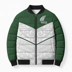 Custom New Zealand Maori Niho Taniwha Bomber Puffer Jacket - Aussie Hoodie