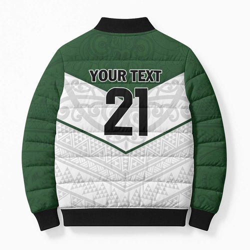 Custom New Zealand Maori Niho Taniwha Bomber Puffer Jacket - Aussie Hoodie