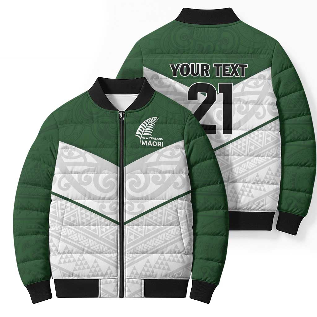 Custom New Zealand Maori Niho Taniwha Bomber Puffer Jacket - Aussie Hoodie
