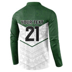 Custom New Zealand Maori Niho Taniwha Button Sweatshirt