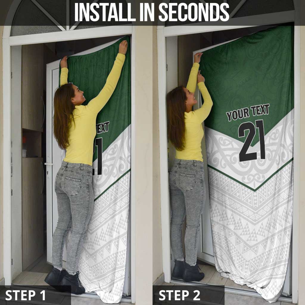 Custom New Zealand Maori Niho Taniwha Door Cover - Aussie Hoodie