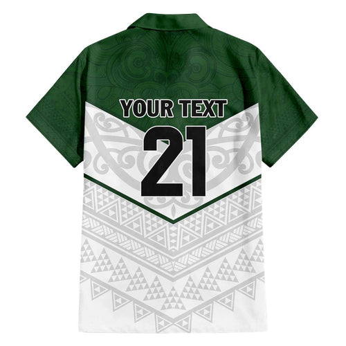 Custom New Zealand Maori Niho Taniwha Family Matching Off The Shoulder Long Sleeve Dress and Hawaiian Shirt