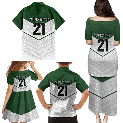 Custom New Zealand Maori Niho Taniwha Family Matching Puletasi and Hawaiian Shirt