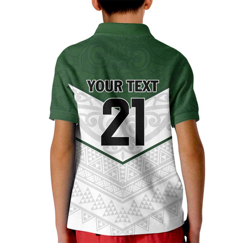 Custom New Zealand Maori Niho Taniwha Kid Polo Shirt