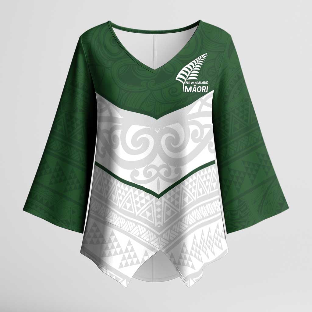 Custom New Zealand Maori Niho Taniwha Kimono Sleeve Blouse - Aussie Hoodie