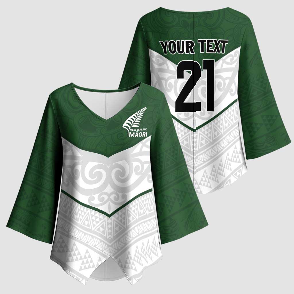 Custom New Zealand Maori Niho Taniwha Kimono Sleeve Blouse - Aussie Hoodie