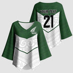 Custom New Zealand Maori Niho Taniwha Kimono Sleeve Blouse - Aussie Hoodie