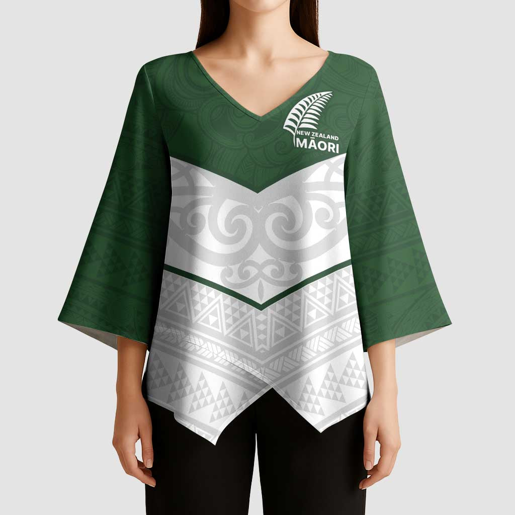 Custom New Zealand Maori Niho Taniwha Kimono Sleeve Blouse - Aussie Hoodie