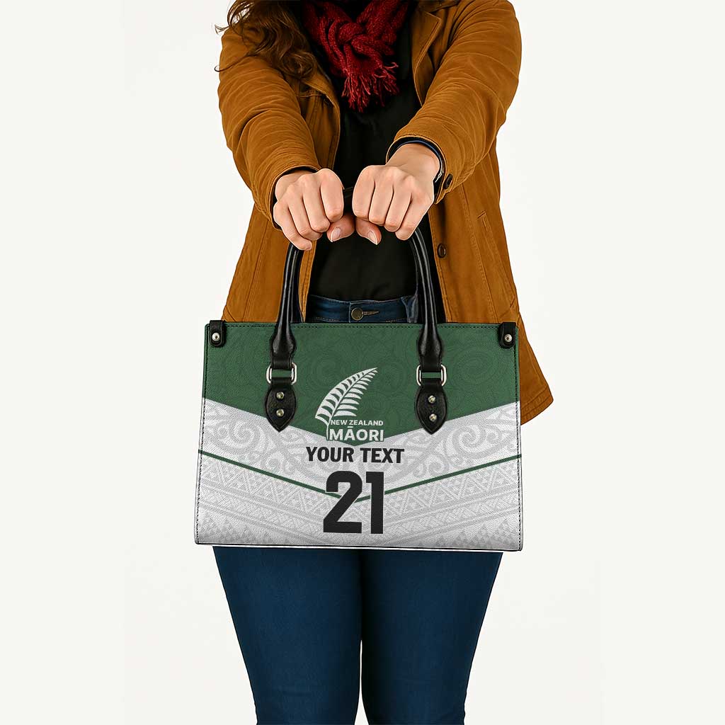 Custom New Zealand Maori Niho Taniwha Leather Bag - Aussie Hoodie