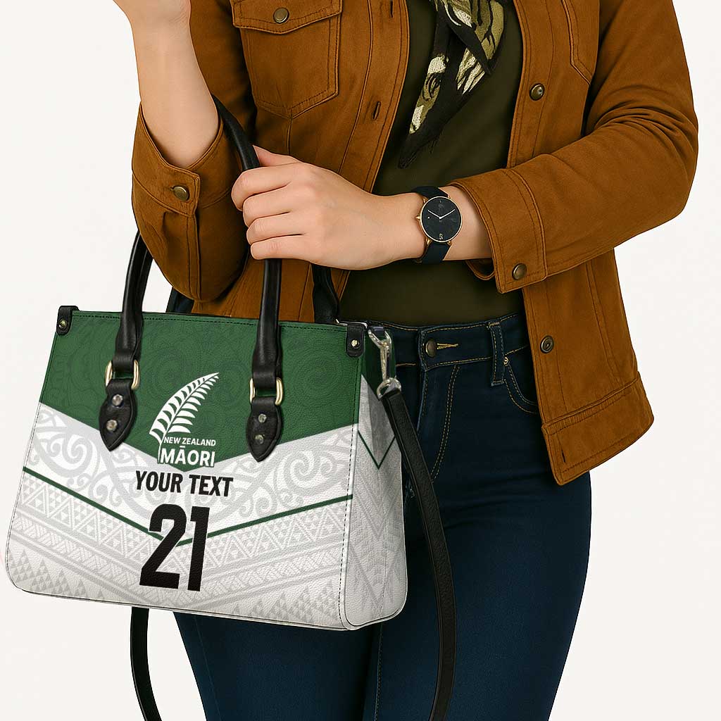 Custom New Zealand Maori Niho Taniwha Leather Bag - Aussie Hoodie