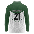 Custom New Zealand Maori Niho Taniwha Long Sleeve Polo Shirt