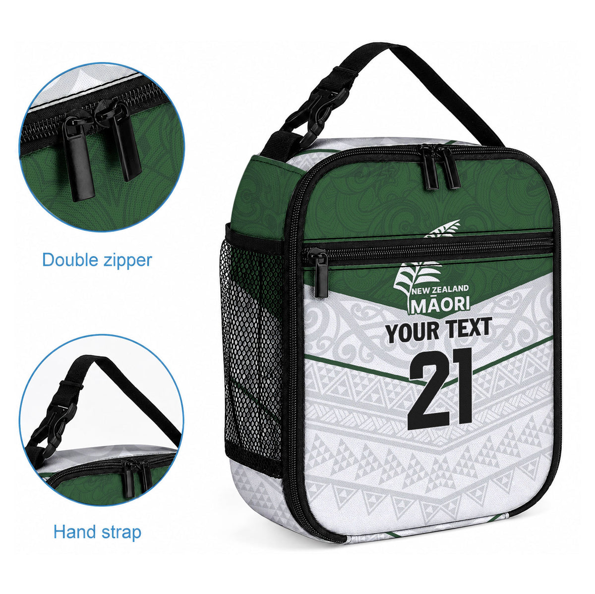 Custom New Zealand Maori Niho Taniwha Lunch Bag