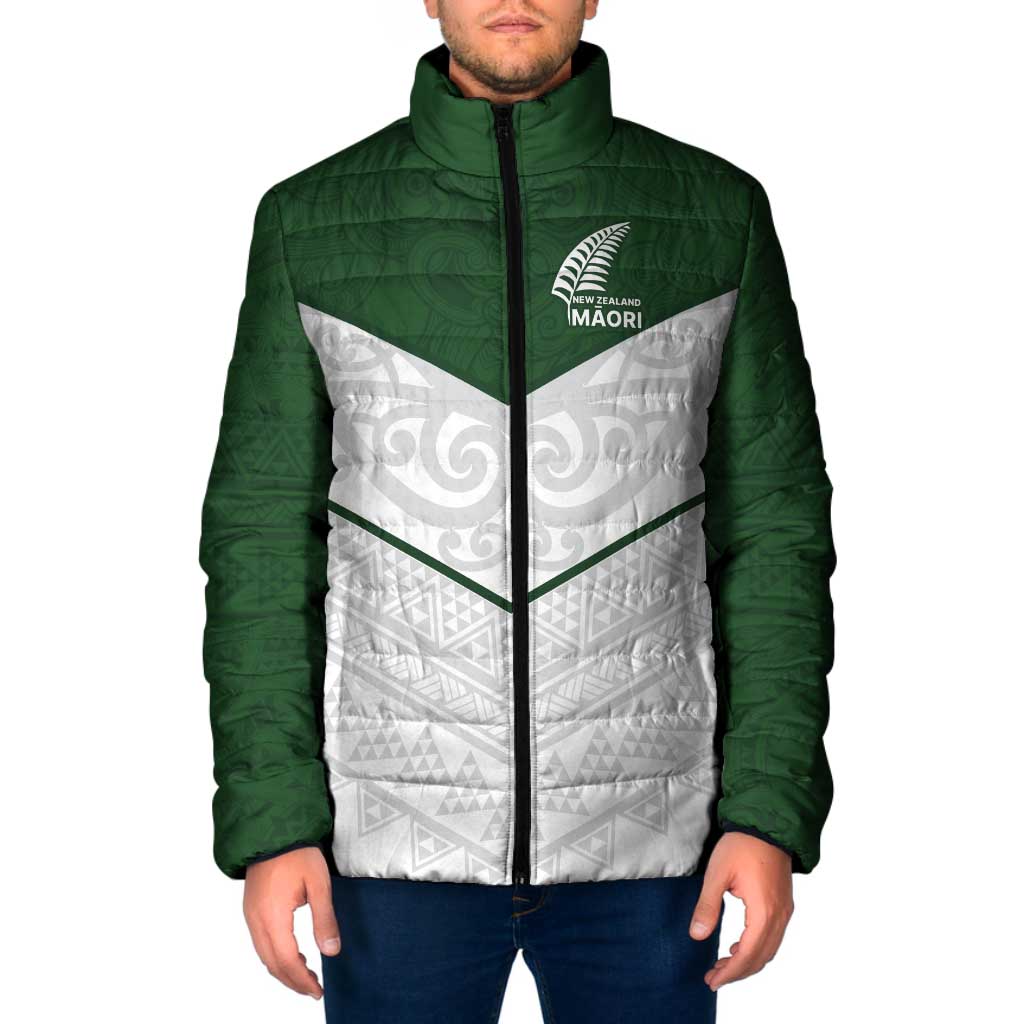 Custom New Zealand Maori Niho Taniwha Padded Jacket - Aussie Hoodie