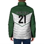 Custom New Zealand Maori Niho Taniwha Padded Jacket - Aussie Hoodie